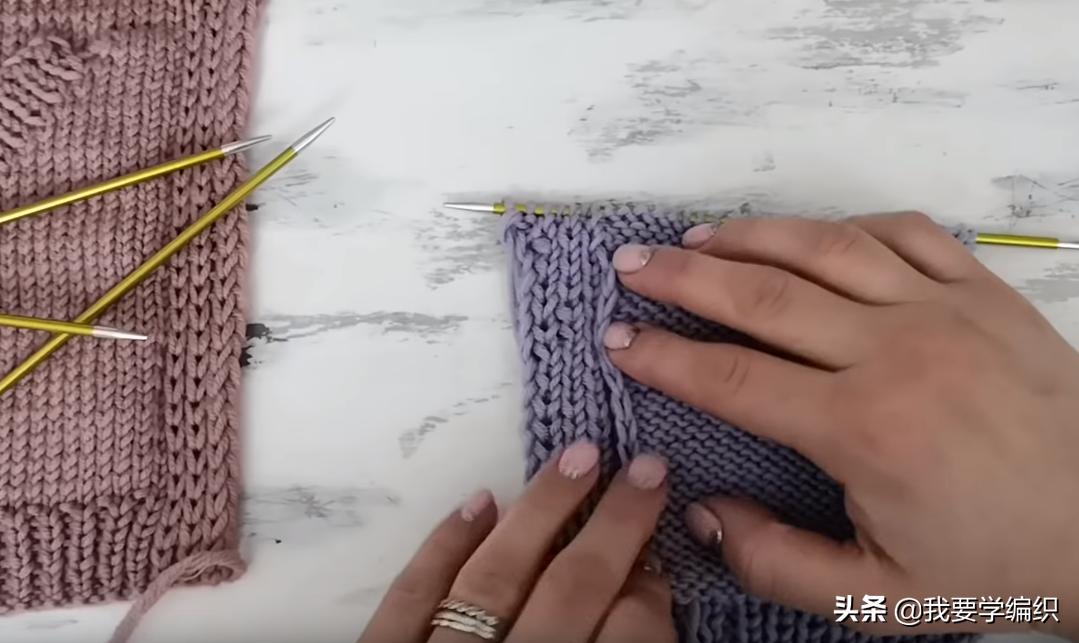 从下往上织暗口袋怎样编织,织口袋的教程