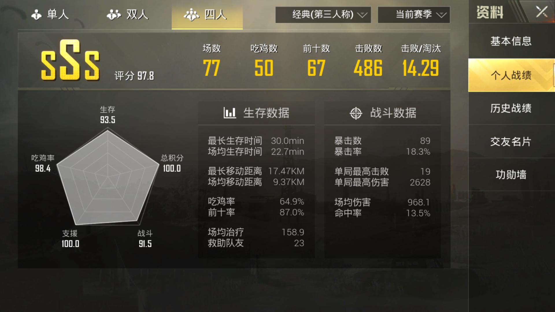 刺激战场s5赛季初排行榜,刺激战场s6无敌战神