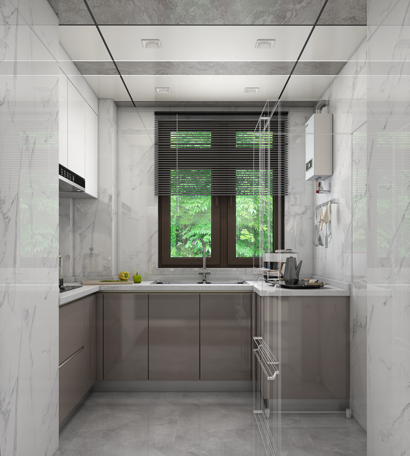 厨房装燃气热水器不好看,厨房装热水器没开孔怎么办