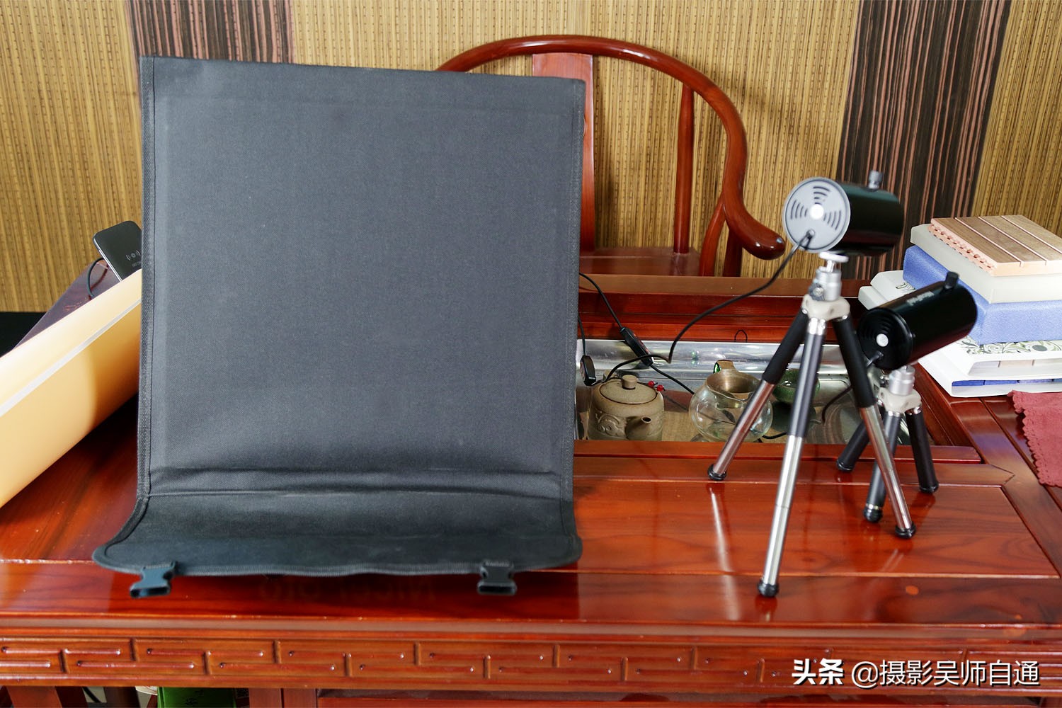 旧茶桌改造直播间,茶桌改造书法桌