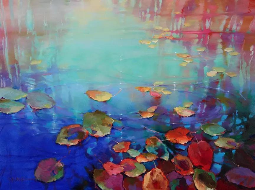 莫奈的睡莲紫色,莫奈睡莲和梵高睡莲