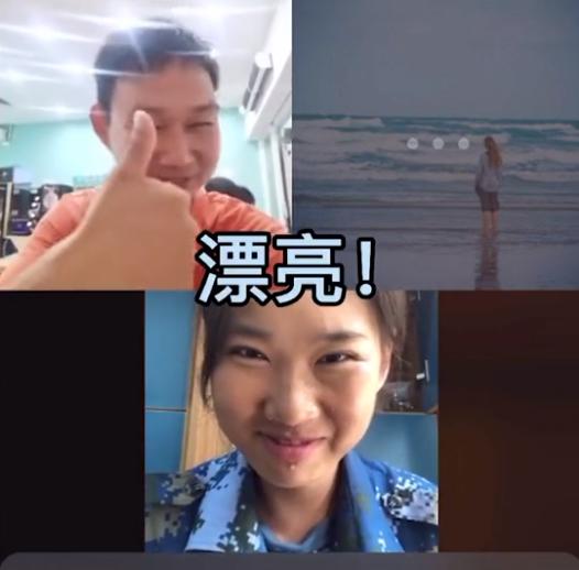 山东一女孩军训假装晒黑，发视频逗不会说话的爸爸，反应让人破防