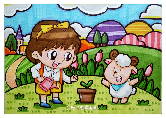 8-12岁儿童绘画范画,简单又好画的儿童画大全