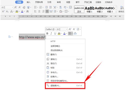 WPS文字技巧—如何将网址自动转换为超链接