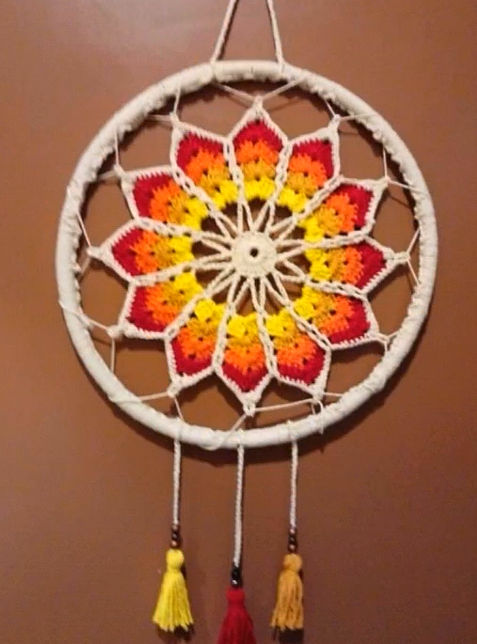 钩针编织各种墙挂花篮,钩针花环墙挂玫瑰花教程