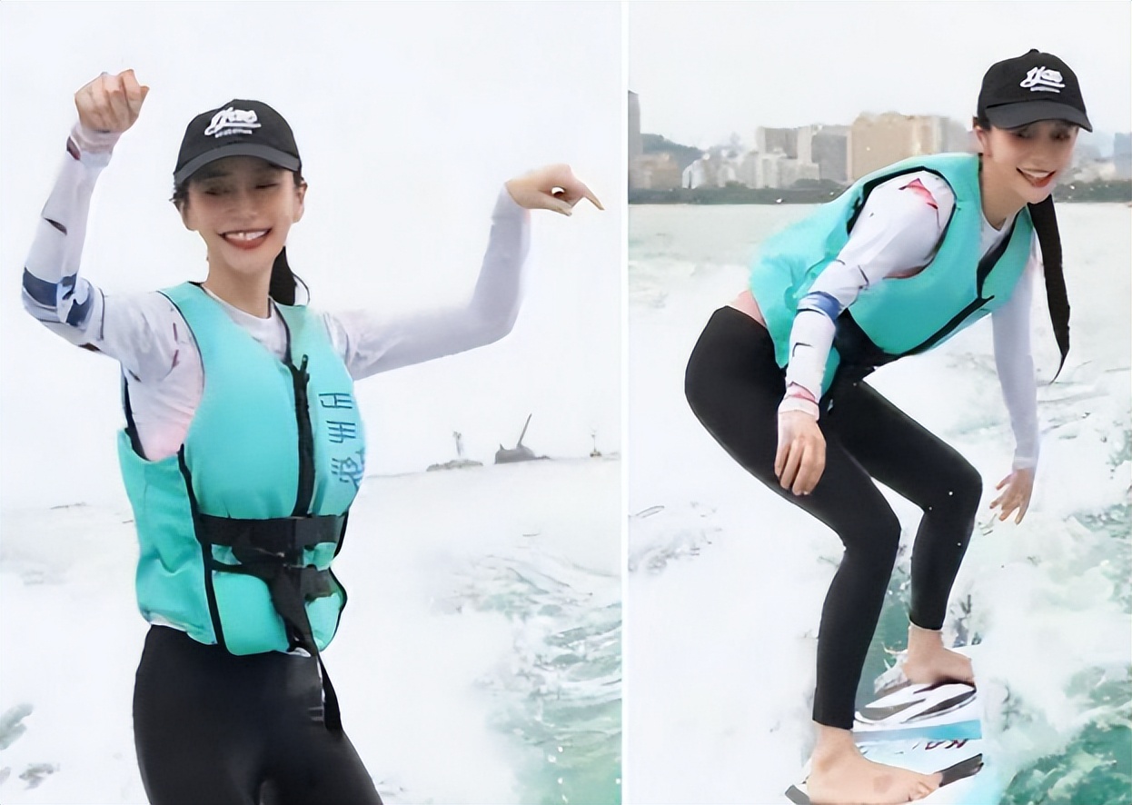 60岁周星驰冲浪炫技！水中翻腾身形矫健，baby评论区指导十分专业