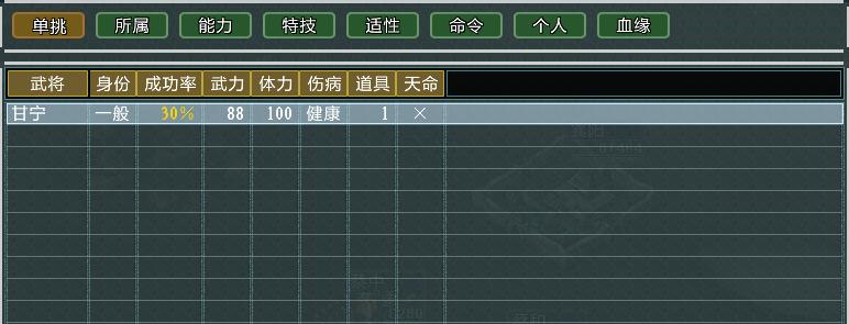 三国志11大浪淘沙武将大全明细表,三国志11大浪淘沙特技天命