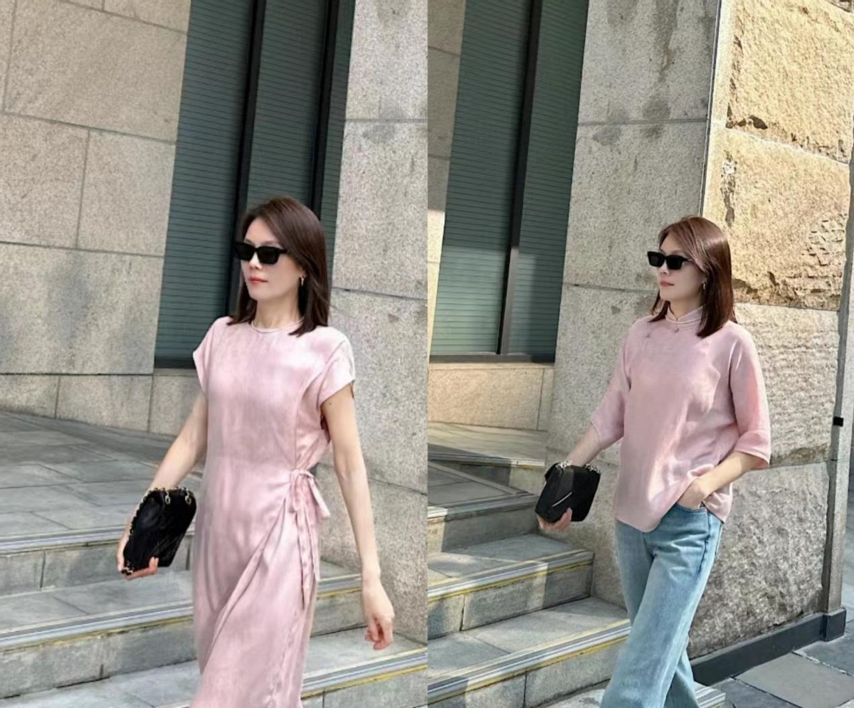 中年女士穿搭技巧高个子穿搭,做个时尚的中年少女随性穿搭