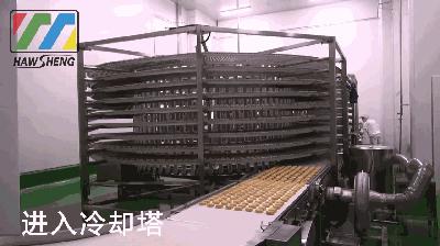 全自动月饼工厂流水线生产,一体化月饼生产线操作