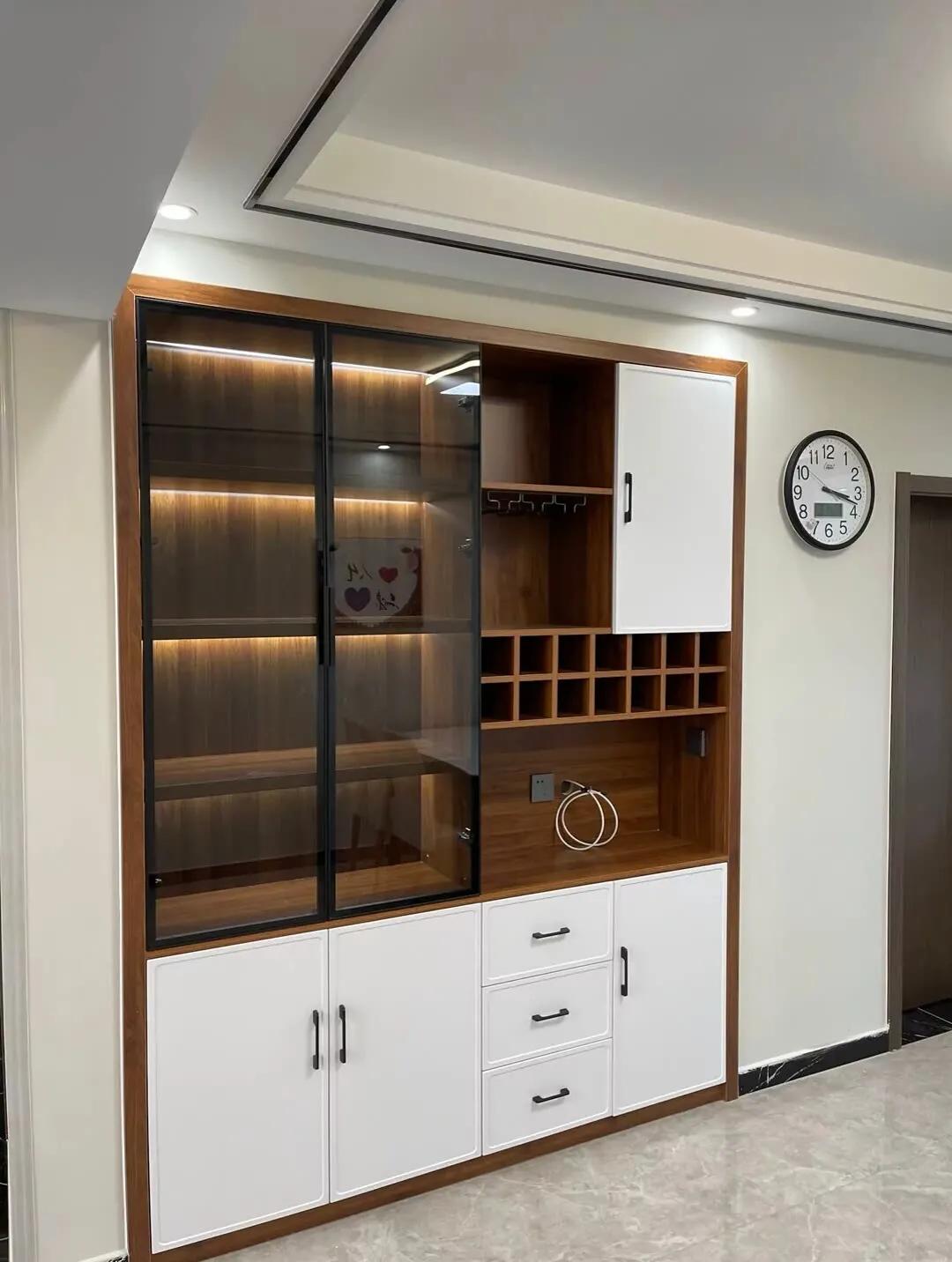 20公分酒柜样式效果图,新中式酒柜实拍图