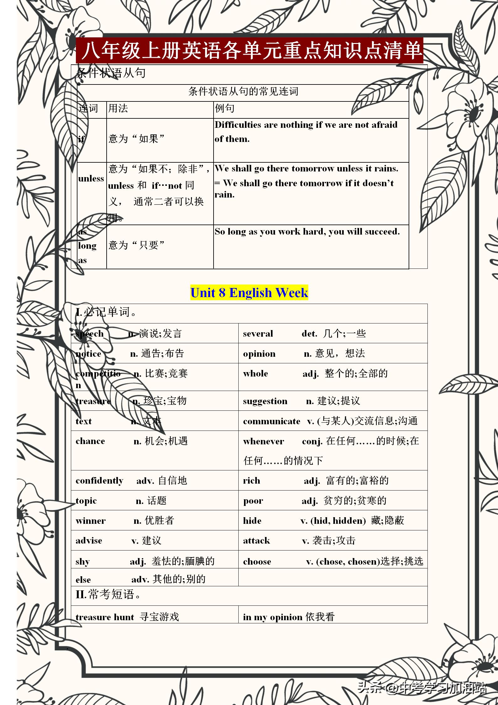 八年级上册英语重点语法归纳期中,八年级上册英语重点短语和知识点