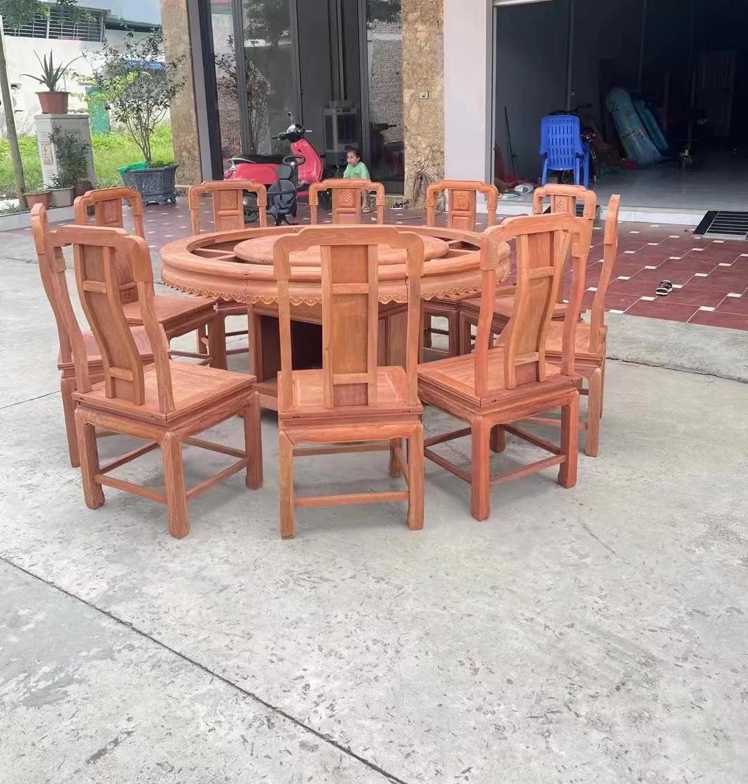 广西缅甸花梨沙发国色天香10件套,缅甸花梨餐桌配国色天香椅子