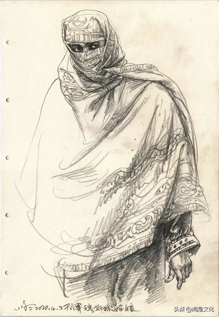 天津美院教授于小冬速写,于小冬美院速写图文