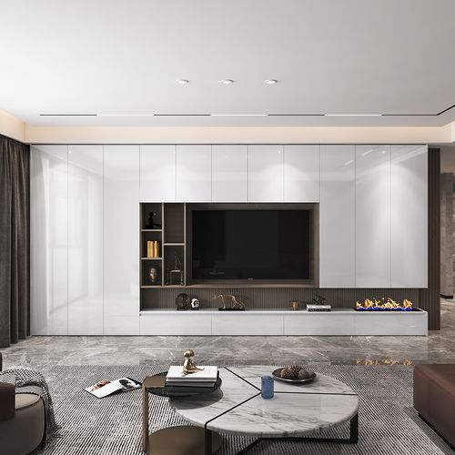 满墙电视柜如何设计最省钱,跟风做的满墙电视柜