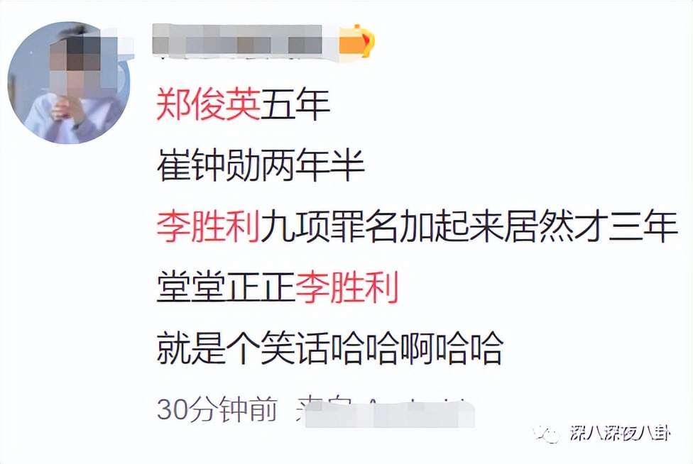 九项罪名只判一年半，“堂堂正正李胜利”就是个笑话