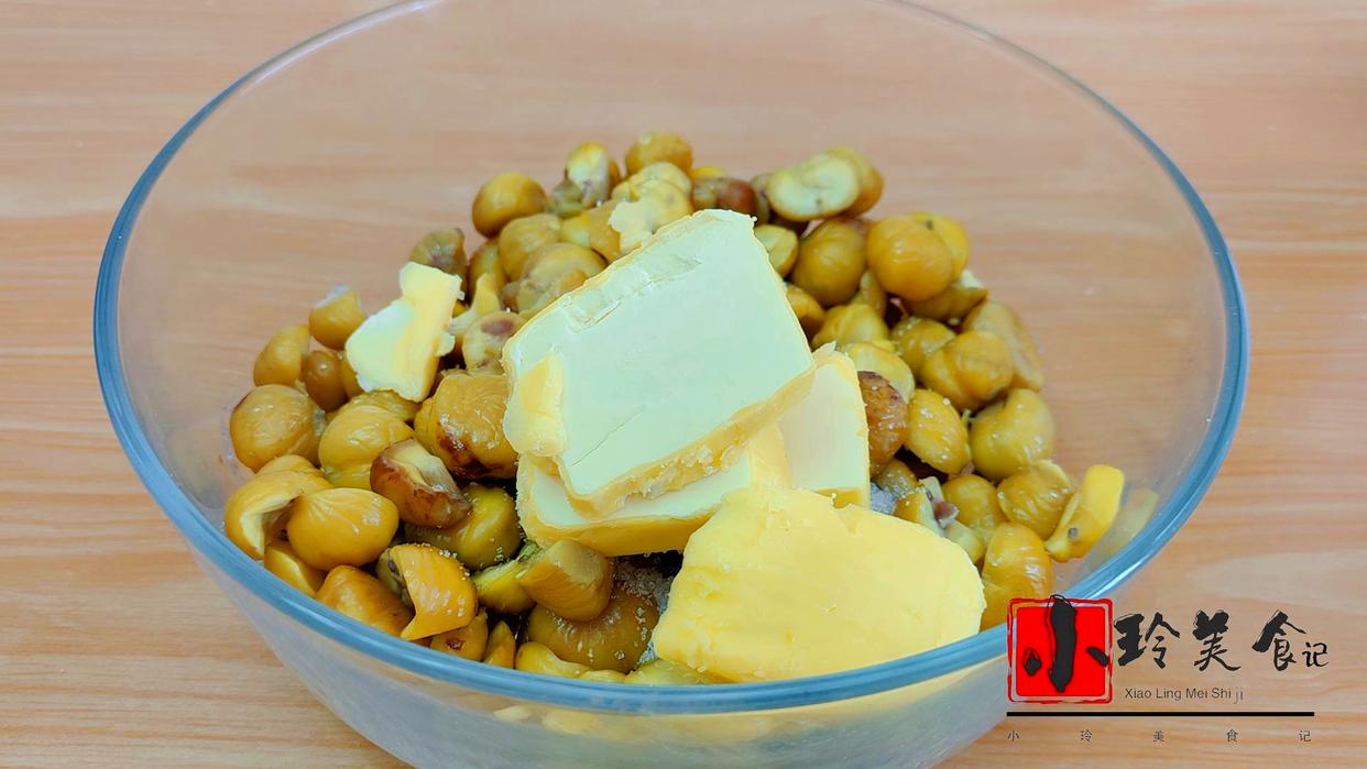 不用剥壳板栗酥做法,板栗酥手工制作