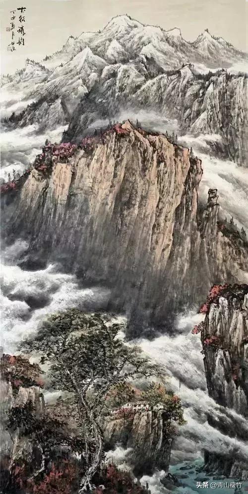 集名家精品山水画70幅欣赏,陈学良山水画精品欣赏40幅