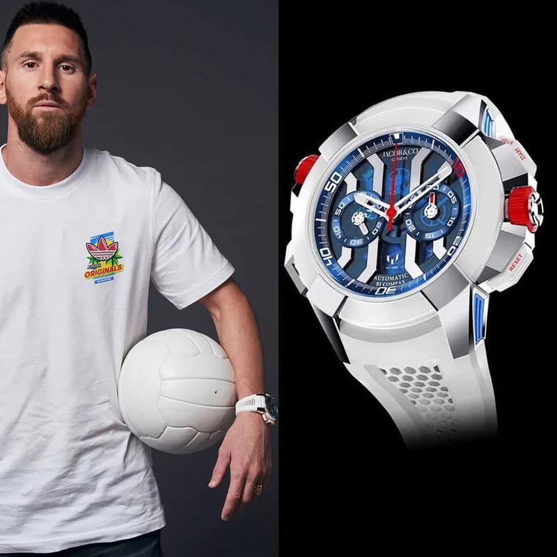 梅西戴的红色百达翡丽手表,梅西戴的百达翡丽