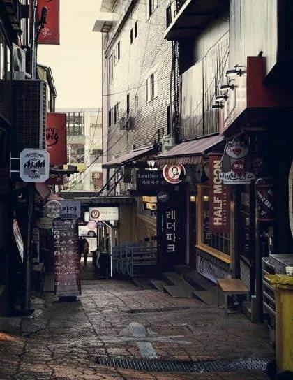 韩国梨泰院现场实景,韩国首尔梨泰院富人区别墅