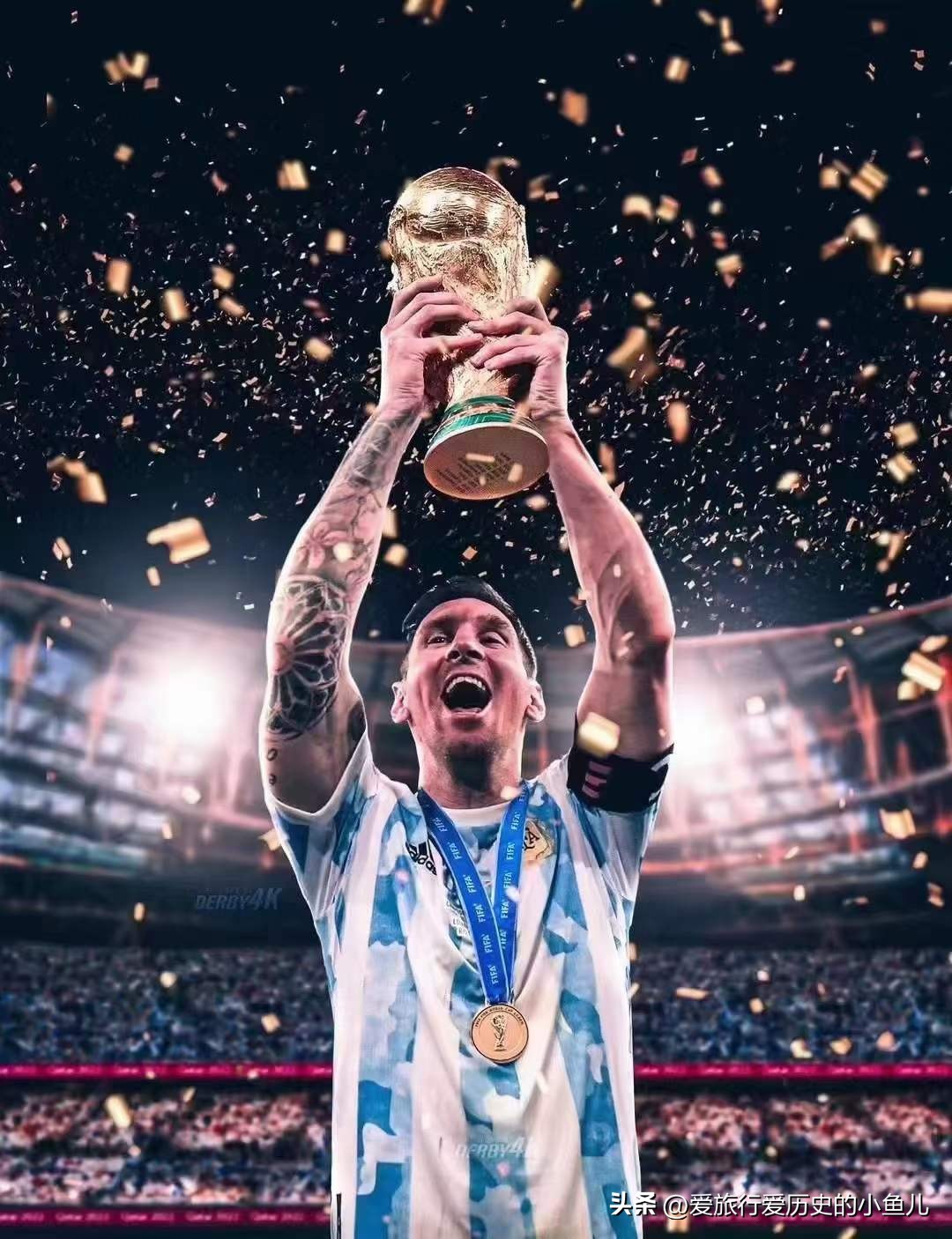 世界杯决赛梅西举奖杯视频,梅西封王之路世界杯