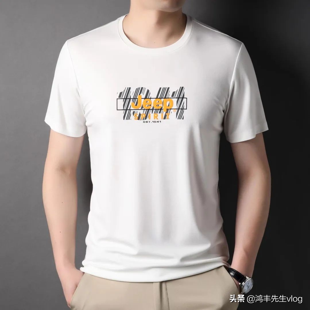 jeep短袖t恤专卖店男装翻领,jeep短袖t恤男纯棉官方正品