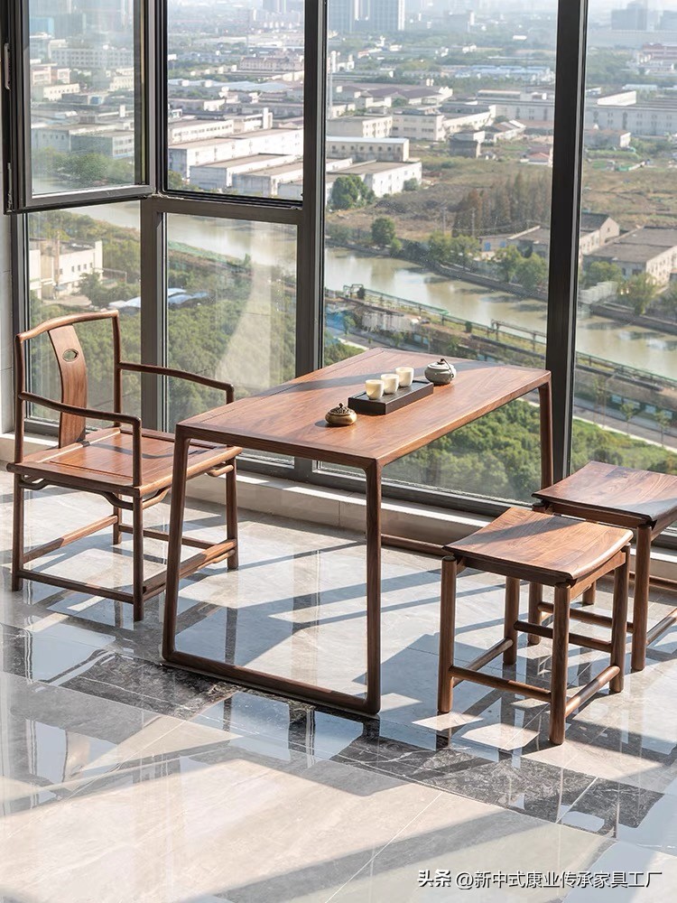 新中式家具桌椅图片大全,新中式纯木桌椅