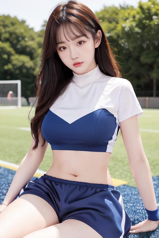 足球宝贝二次元少女,ai足球美女