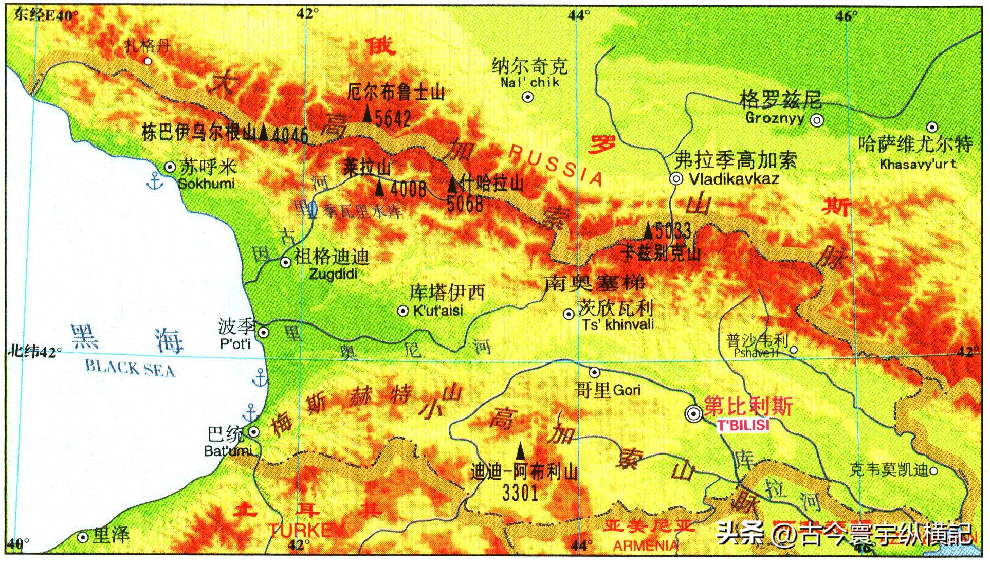亚洲各国地形图（高清宜收藏）,亚洲大陆地形图