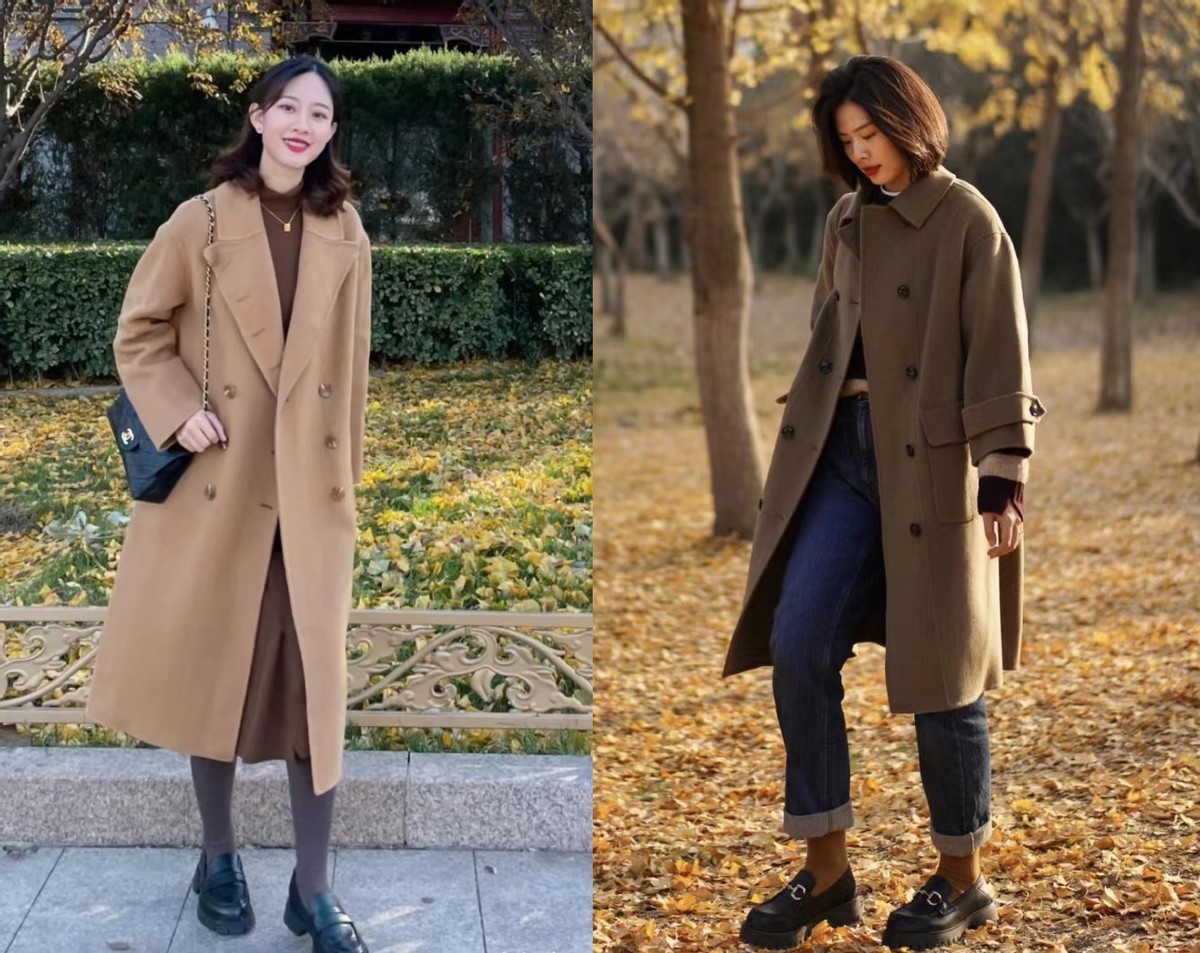 小个子穿大衣配什么裤子好看,配大衣的鞋子女冬季平底鞋