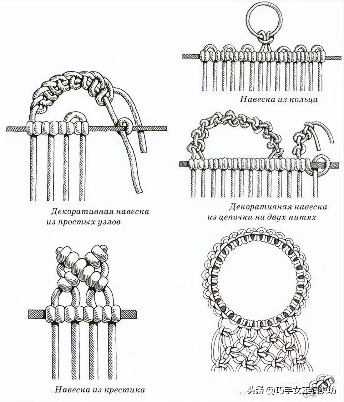 简单绳子编包包不用钩针,棉线绳编包包教程全过程