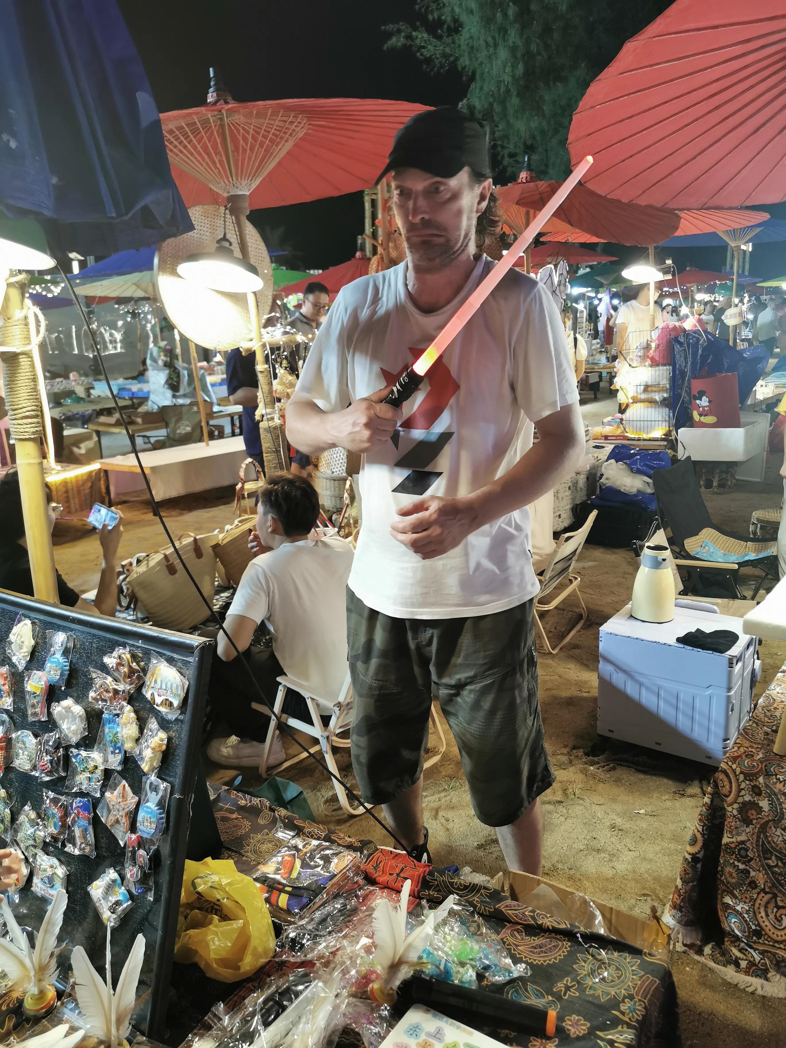 海南海口白沙门夜市打卡,海口白沙门夜市体验高山流水