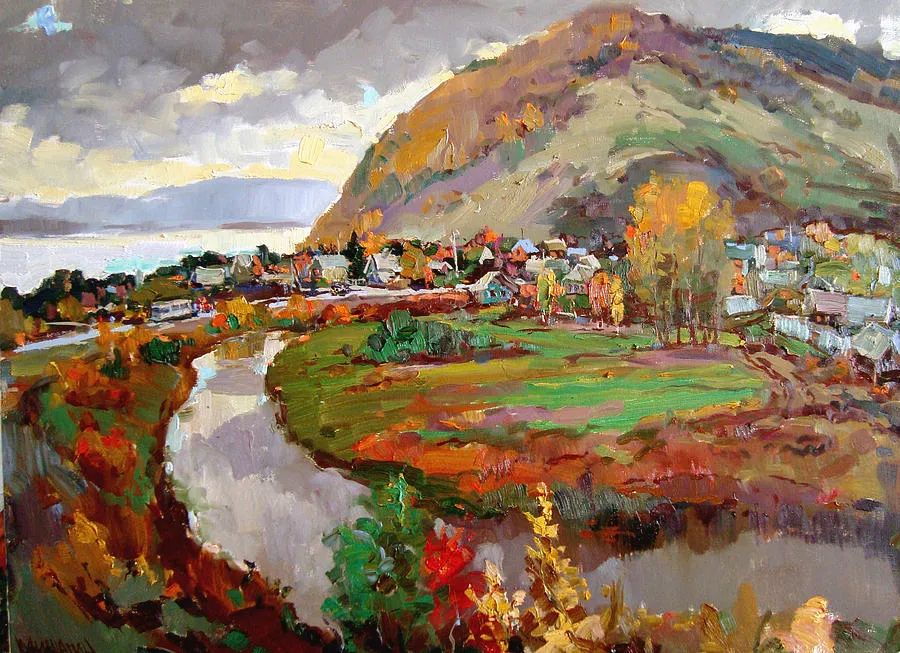 现代俄罗斯风景油画经典作品欣赏,米沙金油画作品