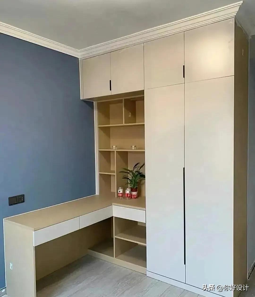 小孩房书桌衣柜一体,衣柜书桌一体图片大全新款