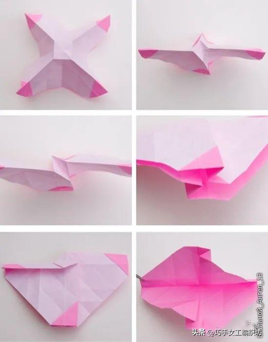 一张纸就能叠着的玫瑰,一张纸能折的红玫瑰花