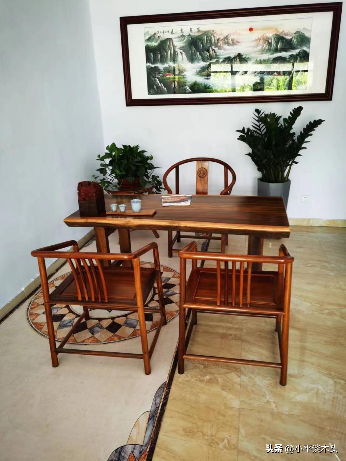 实木大板桌子用什么木头,新中式实木大板桌子