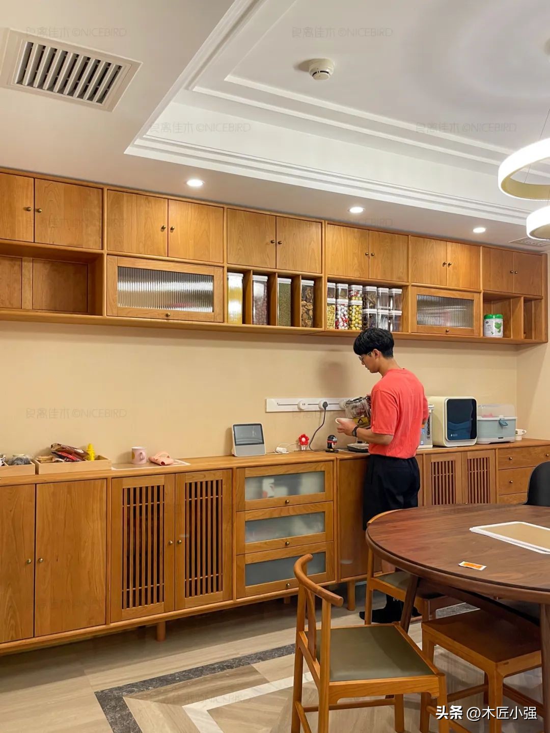 胡桃木极简大平层,北京180平大平层4房