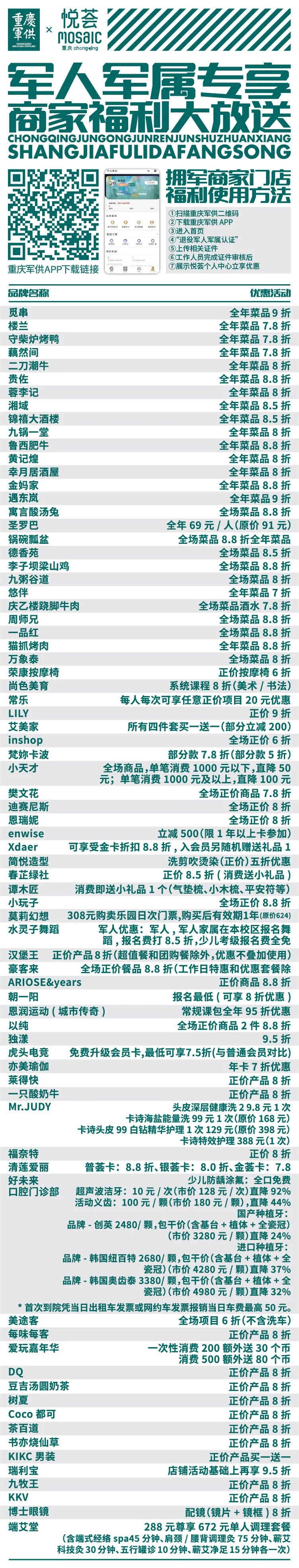 重庆军供服务中心,重庆军供有什么优惠