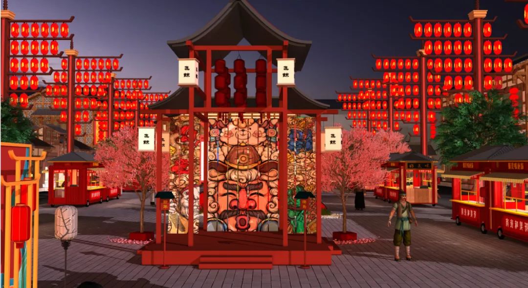 长沙岳麓区大唐不夜城图片,不夜城效果图大全