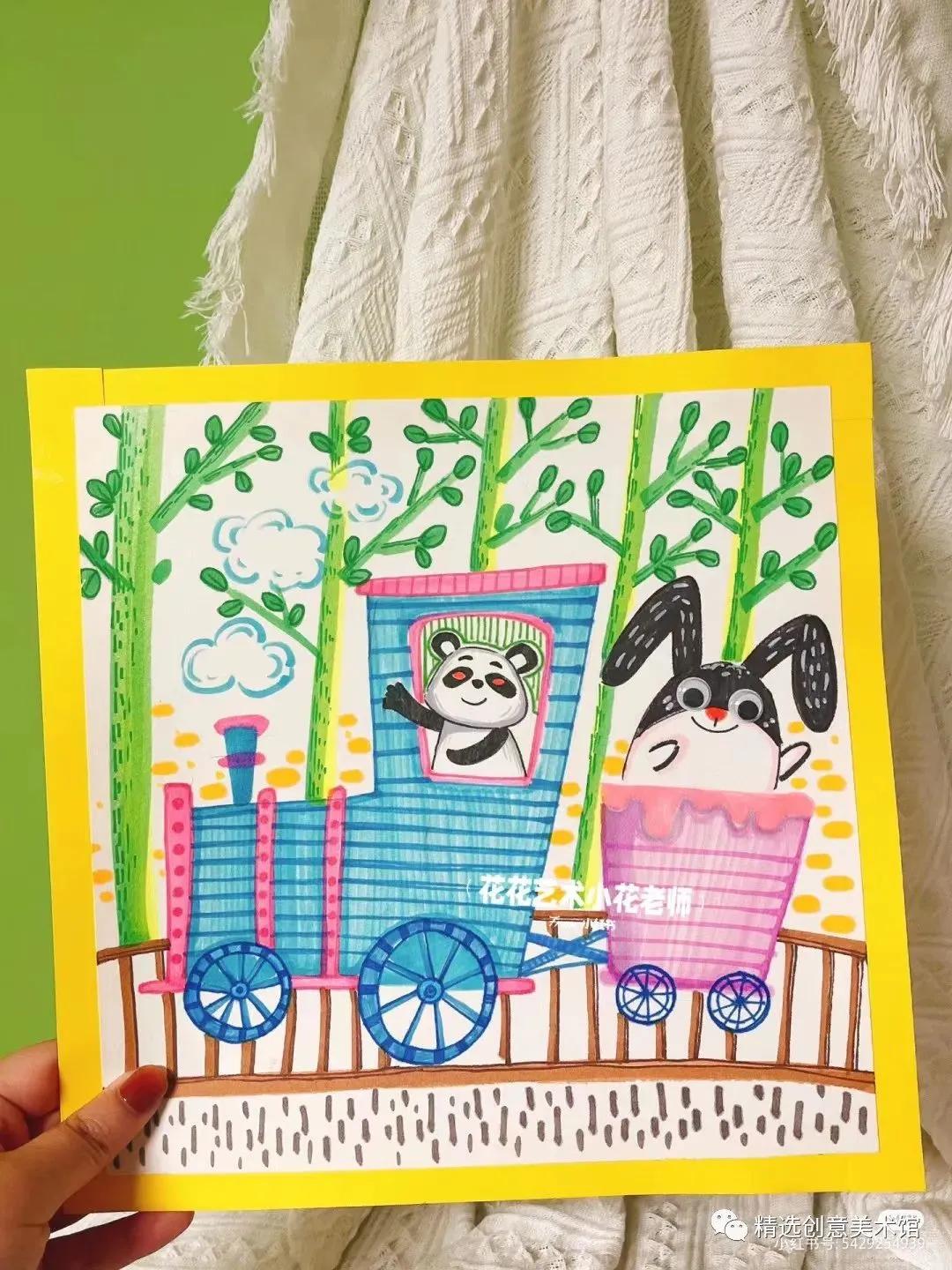 少儿画风景画简单又好看,适合8到12岁学生的绘画范画