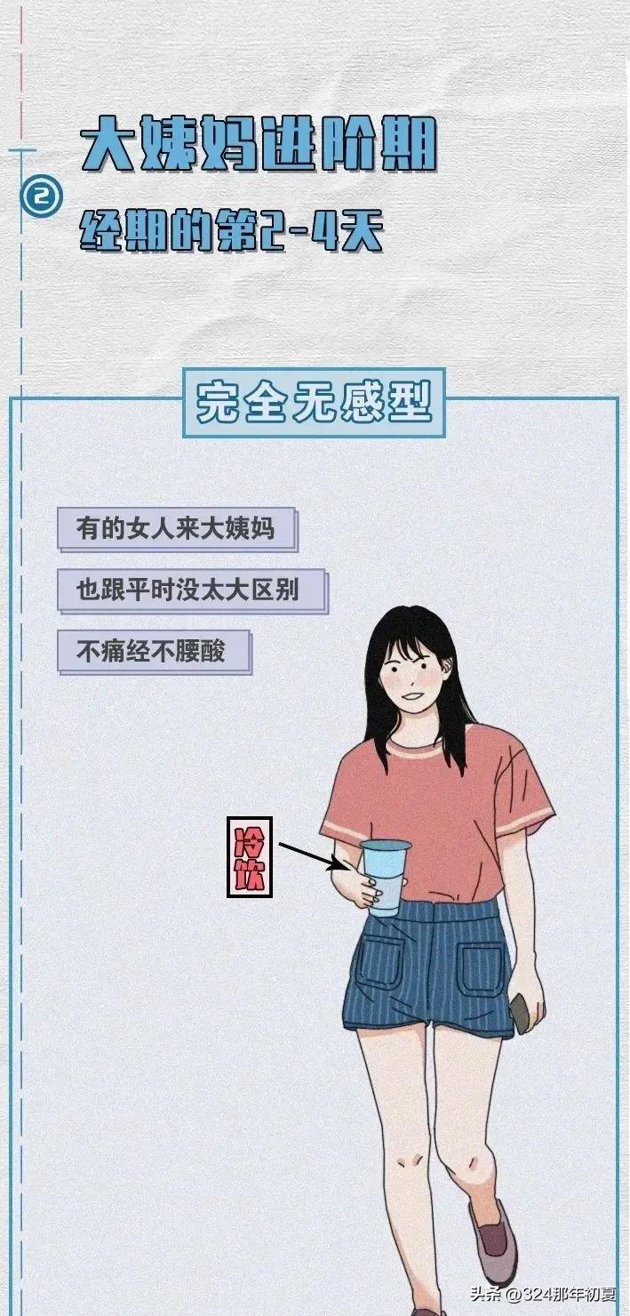 女生来大姨妈会有哪些表现漫画,女生第一次来大姨妈漫画