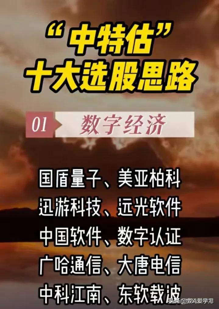 中特股八大思路,中特股龙头股一览表