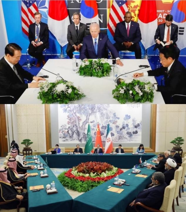 三个细节看结果,沙特王储与伊朗总统紧紧握手