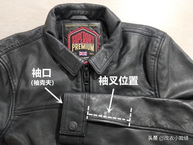 夹克袖口长怎么改短,男夹克袖口改短慢教程