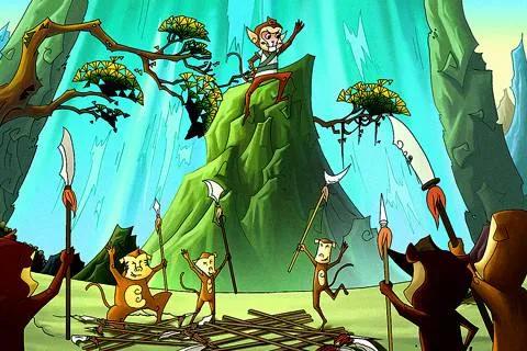 西游记猴王出世第一集原文,西游记第一话猴王出世