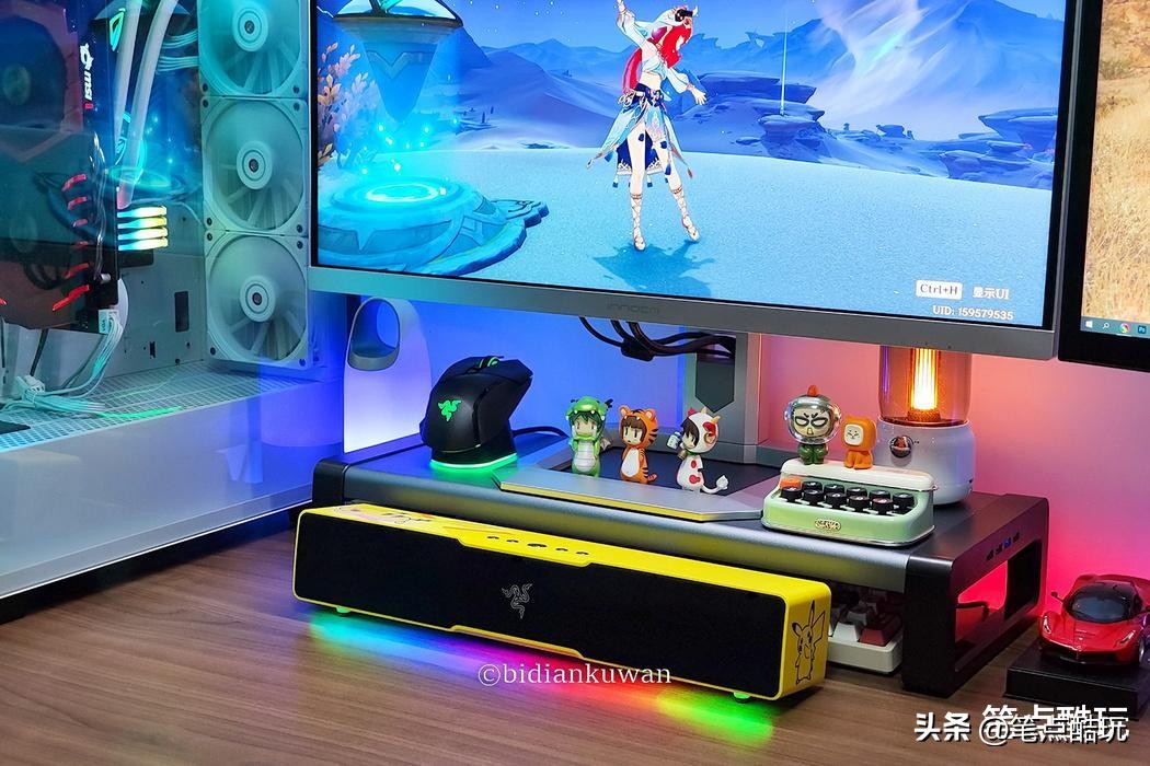 雷蛇掏出一个精灵球，变出一个皮卡丘：巧用条形音箱打造小电竞桌