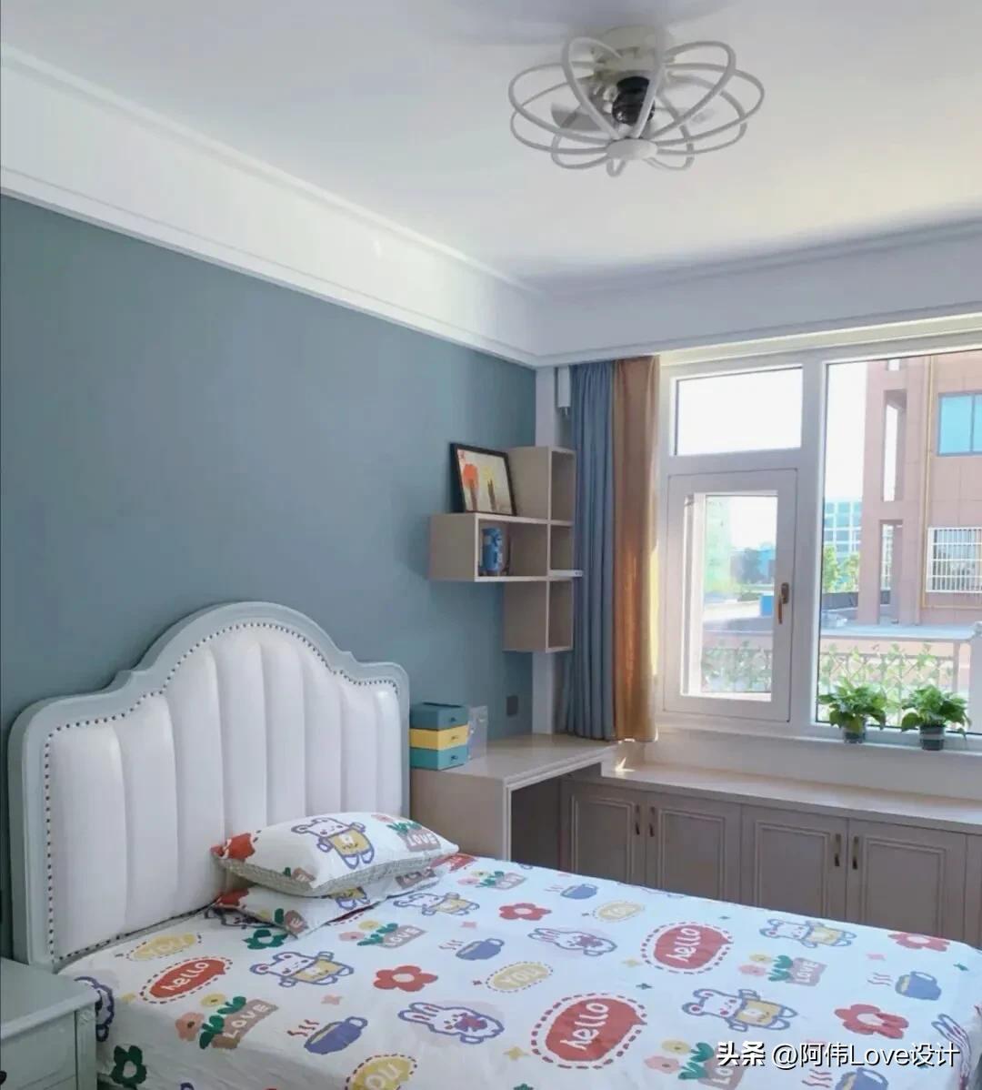 卧室墙面漆颜色搭配,婚房卧室窗帘颜色搭配