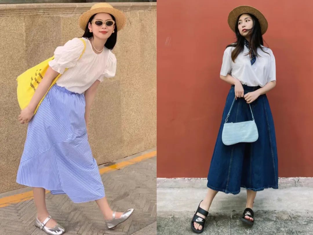 蓝白色系穿搭推荐,蓝白的搭配