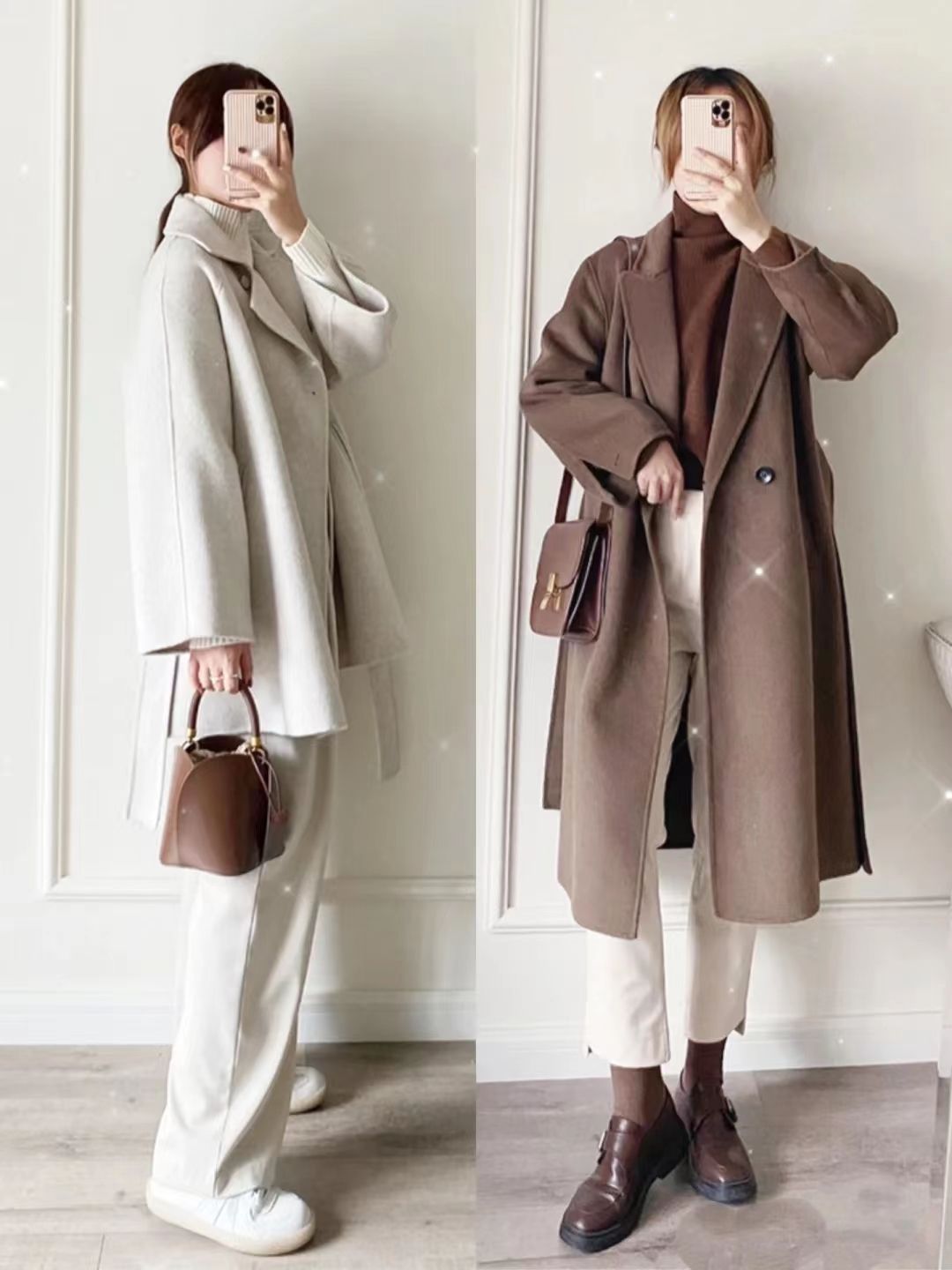 冬天的大衣平底鞋这样搭配会更好,小个子高级感百搭大衣鞋子