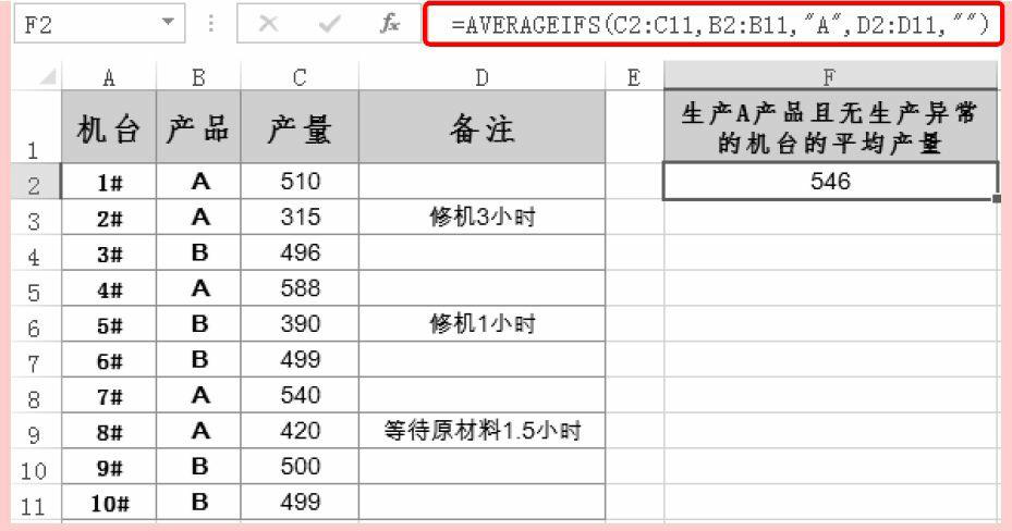 Excel统计函数——AVERAGEIFS函数详解