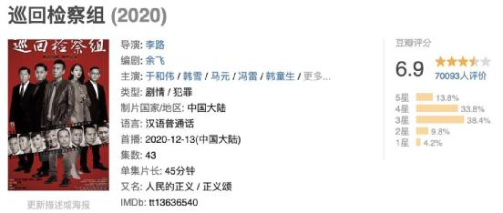 ​近5年播出的10部扫黑剧，《对决》垫底，《人民的名义》仅排第二
